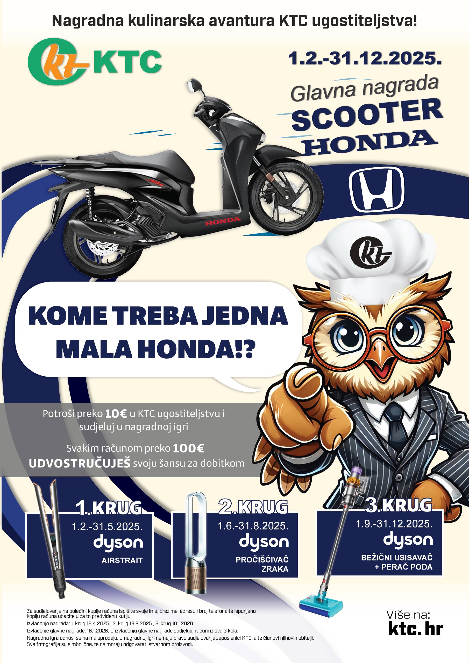 Nagradna igra KTC Ugostiteljstva -  Kome treba jedna mala honda?